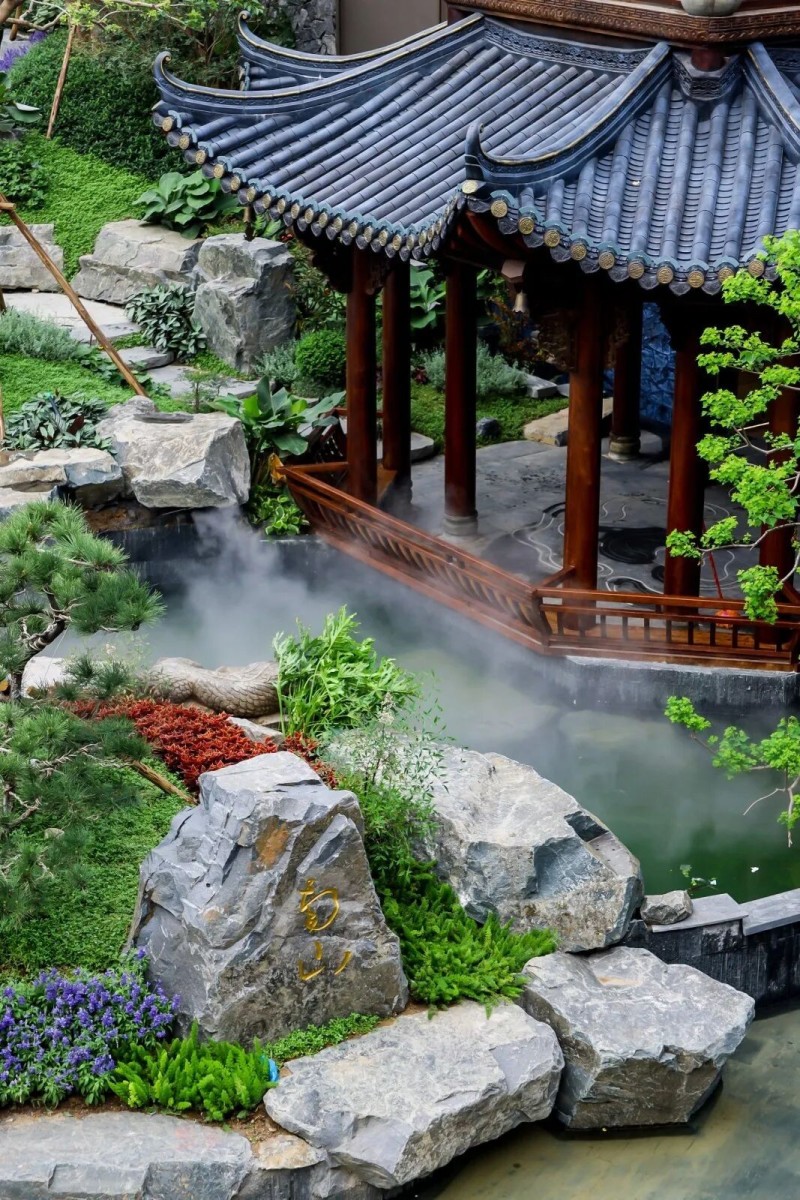保利锦鲤堂悦园林实景图 项目供图