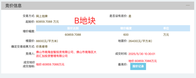 大沥金沙洲两宗宅地成交截图 大沥金沙洲两宗宅地成交截图