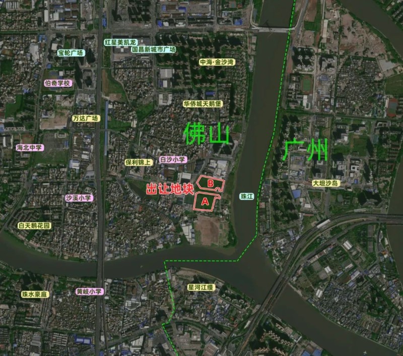 大沥金沙洲地块位置示意图 大沥金沙洲地块位置示意图