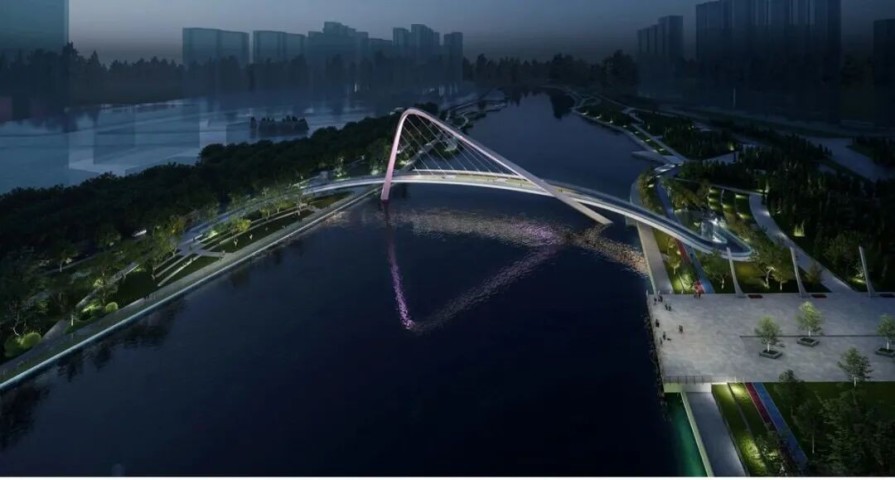 沥桂人行天桥效果图