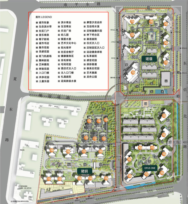 保利映月湖天珺项目规划总平面图 保利映月湖天珺项目规划总平面图