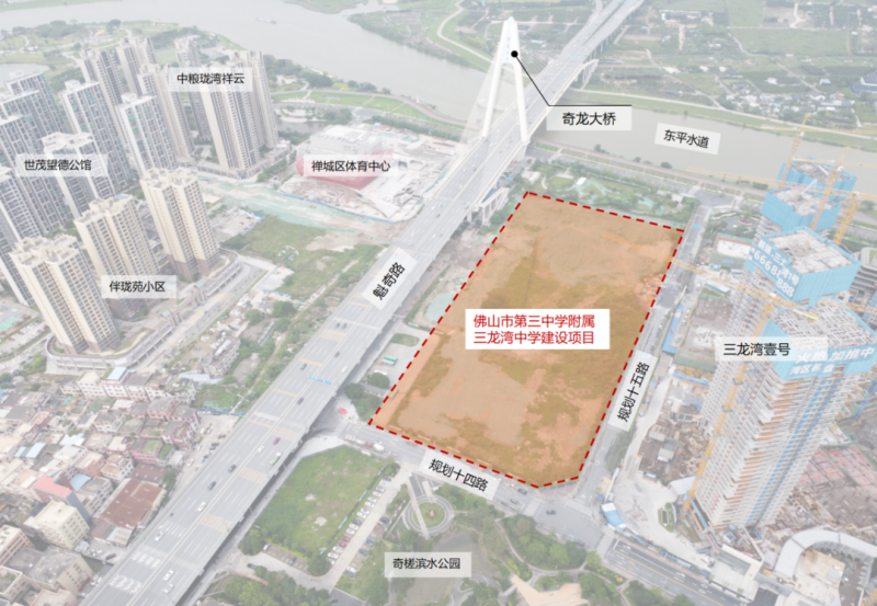 三龙湾中学位置示意图 三龙湾中学位置示意图.png