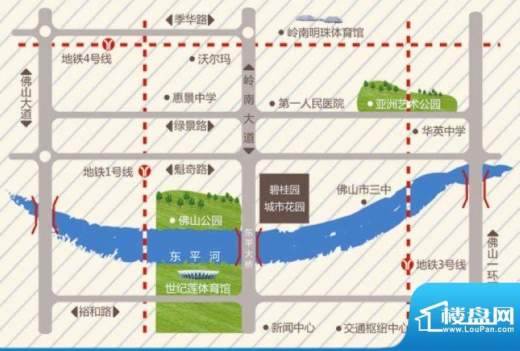 碧桂园城市花园交通图